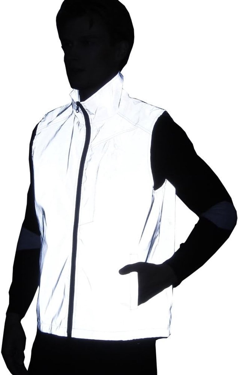 Reflecterend Vest voor Dames en Heren - Casual Windbreaker voor Sport en Avondgebruik - Fluorescente Veiligheidskleding