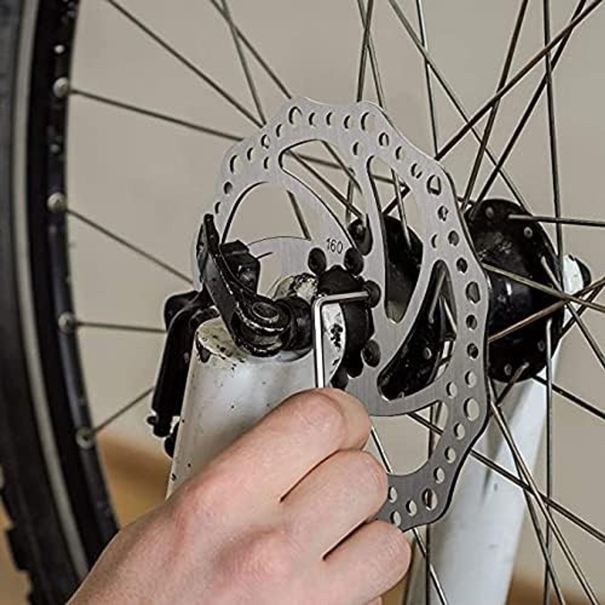 160mm Schijfremrotors voor Fietsen - 2 Stuks RVS Remschijven met 12 Bevestigingsbouten voor Racefiets, Mountainbike en BMX Accessoires