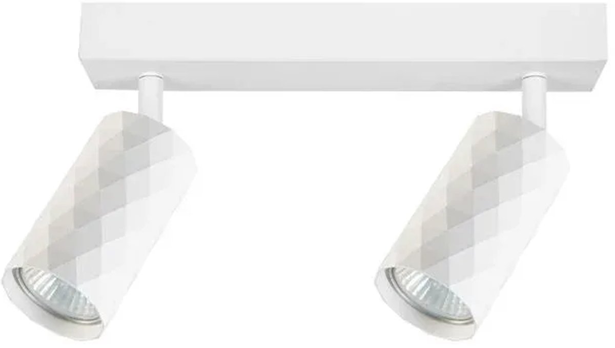 Plafondlamp GU10 LED Glamour verstelbaar x2 wit