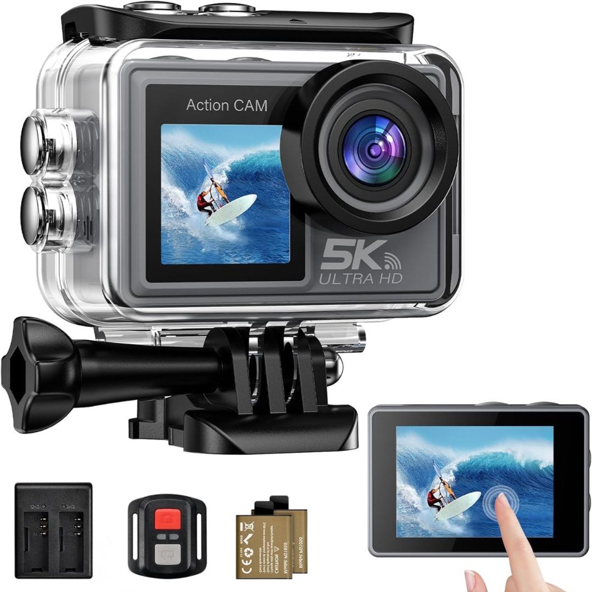 CRLYN® Actie Camera - Onderwater Camera - Avontuur Vastleggen -Zwart