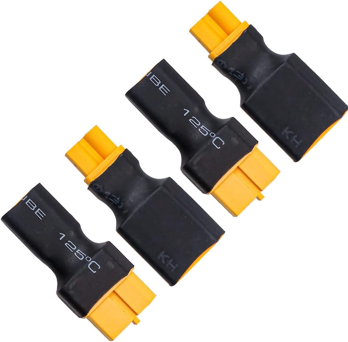 2 Paar XT30 naar XT60 Plug voor RC FPV Drones, Auto's en Lipo NiMH Accu's, Ideaal voor Opladen en ESC