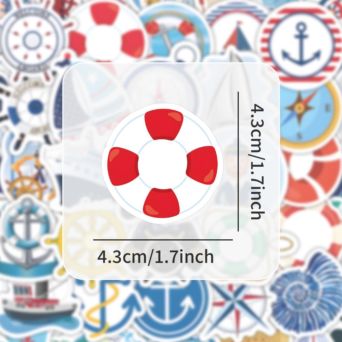 Nautische stickers 100 stuks - waterdicht - voor koffer, laptop en meer - creatieve decoratie - ShopVlot