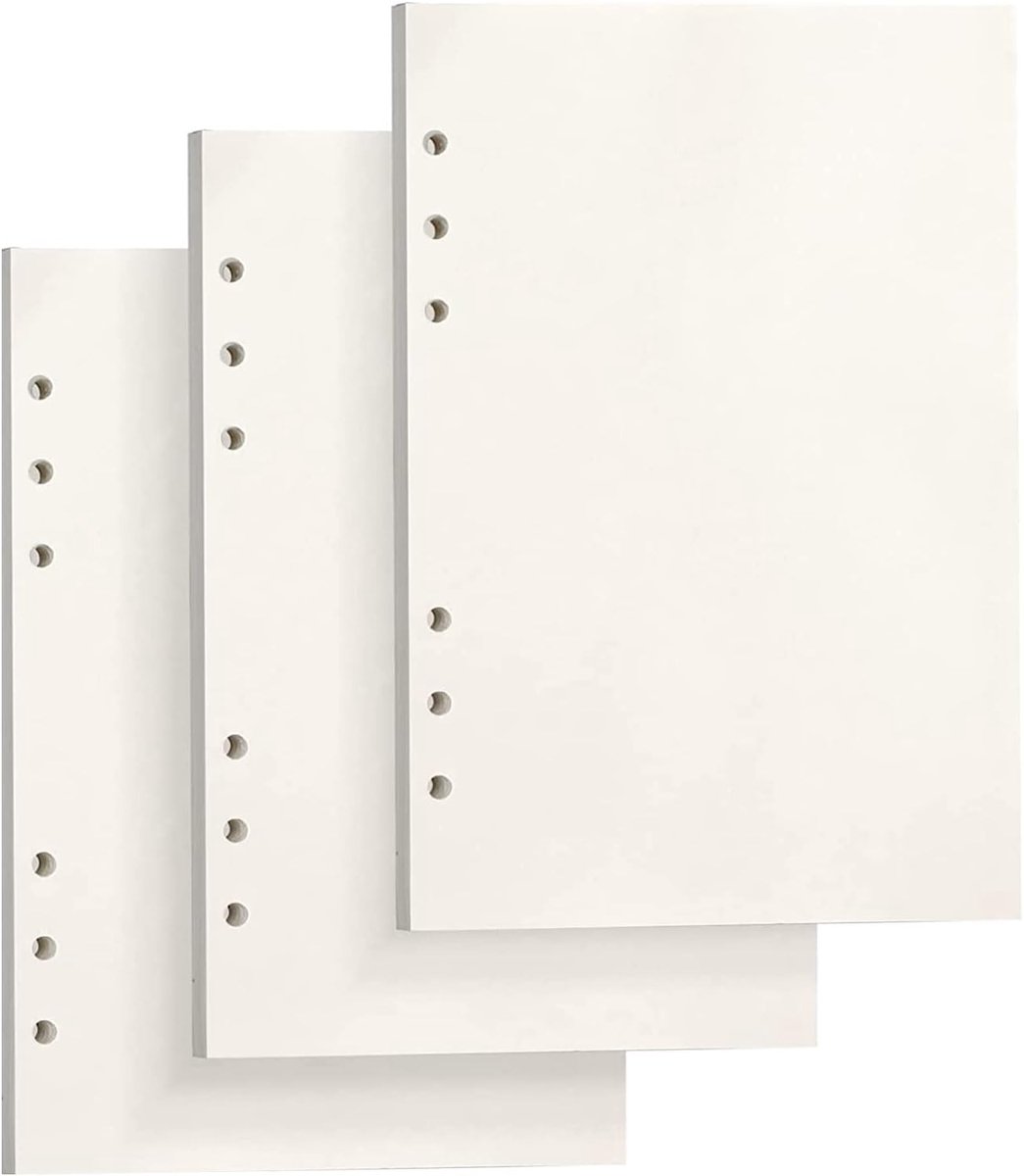 3-pack A5 wit navullingen papier, 135 vellen/270 pagina's, dik 100GSM crème A5 planner en dagboeken