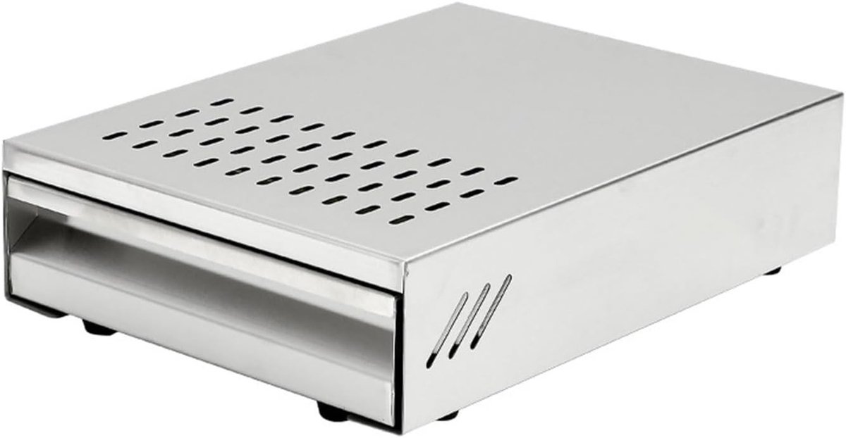 Brewing Tray voor Koffiedik, RVS Knock Box en Beating Container voor Koffiemachines, Geschikt voor Standaard Modellen (28 x 18 x 6.3 cm)