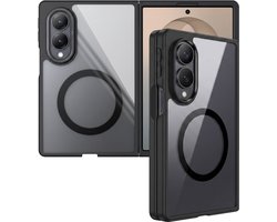 Dux Ducis Aimo Hoesje Geschikt voor Samsung Galaxy Z Fold 8 Wide - Compatibel met MagSafe / Qi2 - Back Cover met Magneet - Matte Zwart