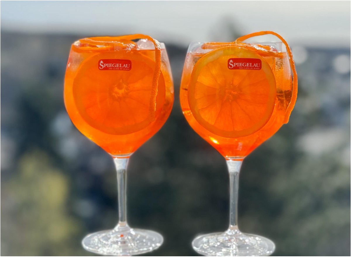 Aperol Spritz Glazen Set van 4 - 630 ml, Vaatwasmachinebestendig