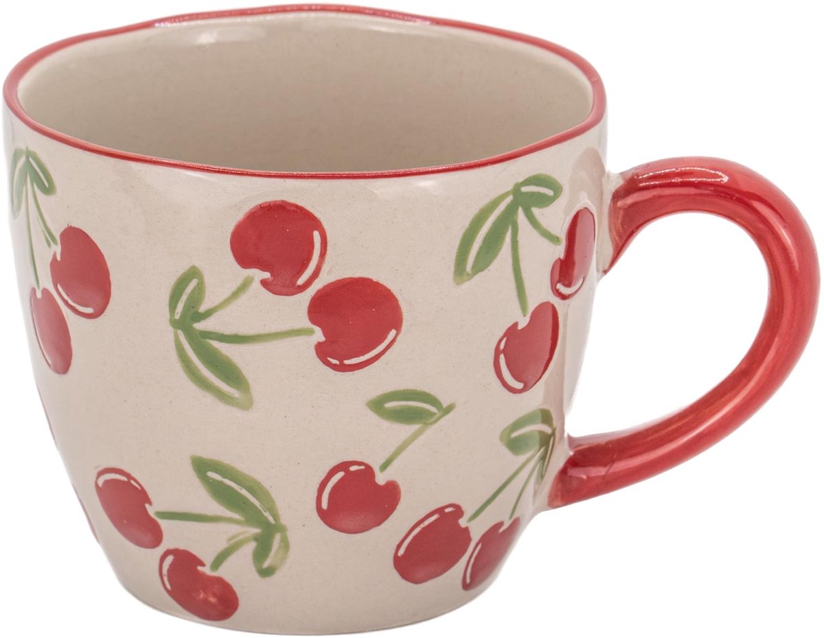 Koffiemok met Kersenprint - Kleurrijk en vrolijk