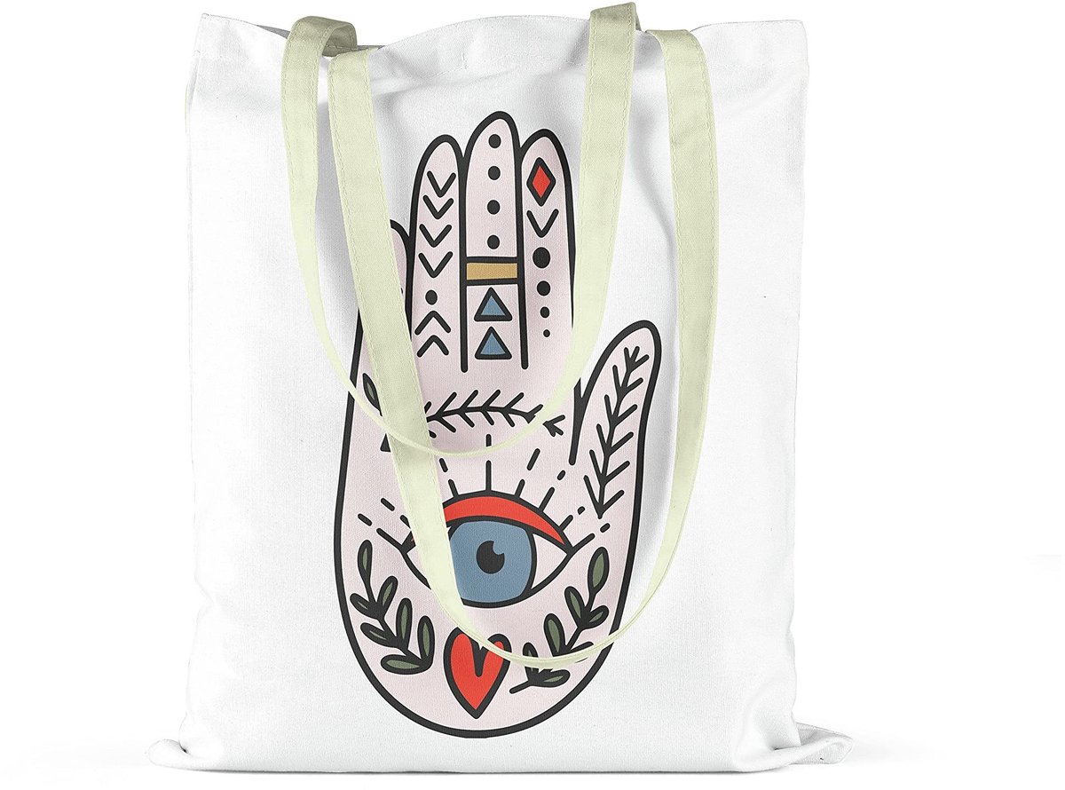 Herbruikbare Tote Bag - 100% Katoen - Multicolor