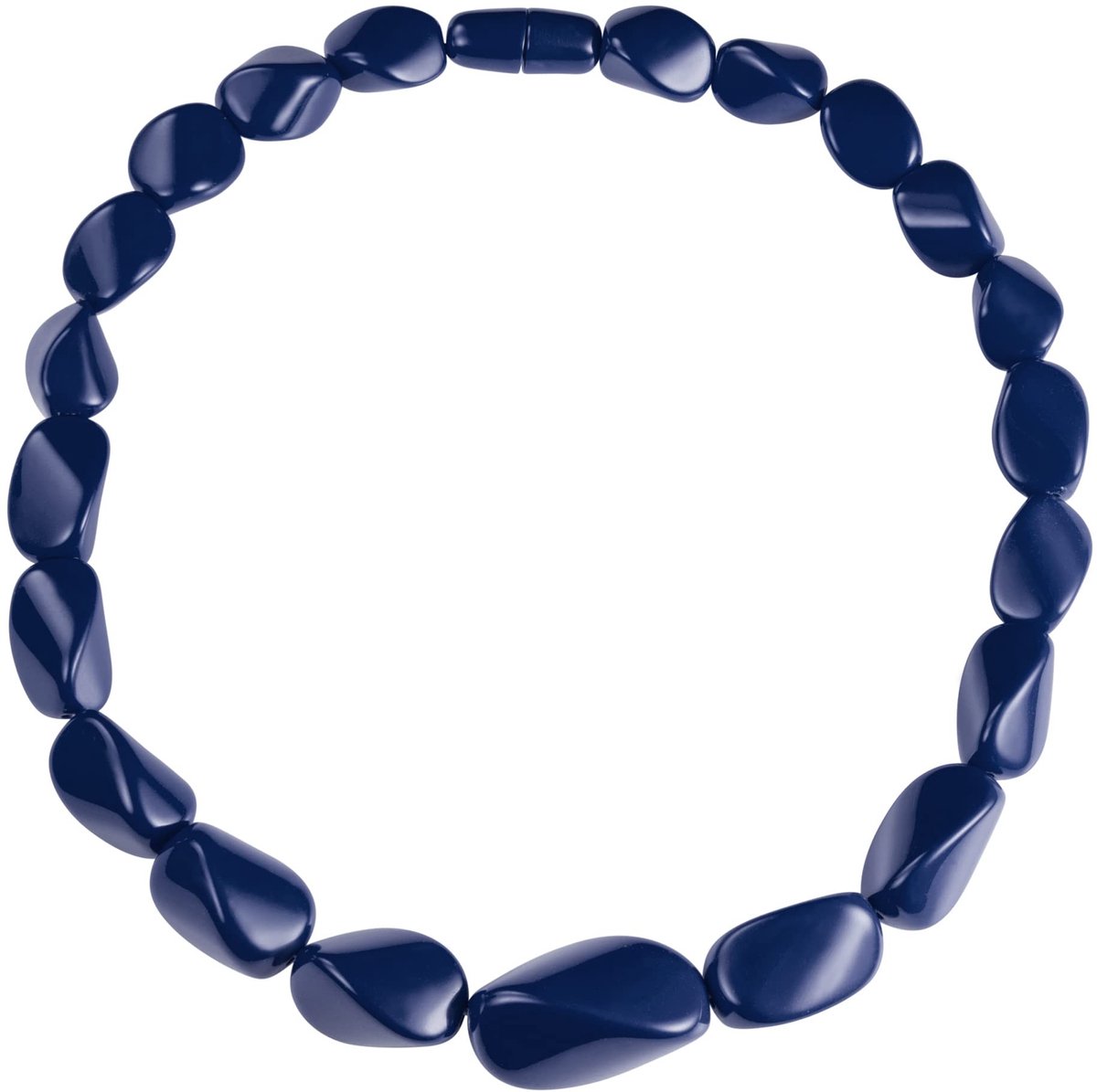 Handgemaakte Lange Ketting - Blauwe Hars Links