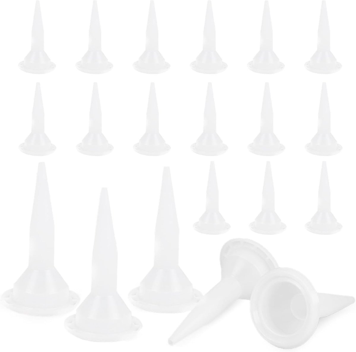 Set van 20 Vervangende Silicone Tips, Diameter 52 mm, Geschikt voor Cartridge Pers en Spuitpistool, Ideaal voor Klusprojecten en Hobbywerk