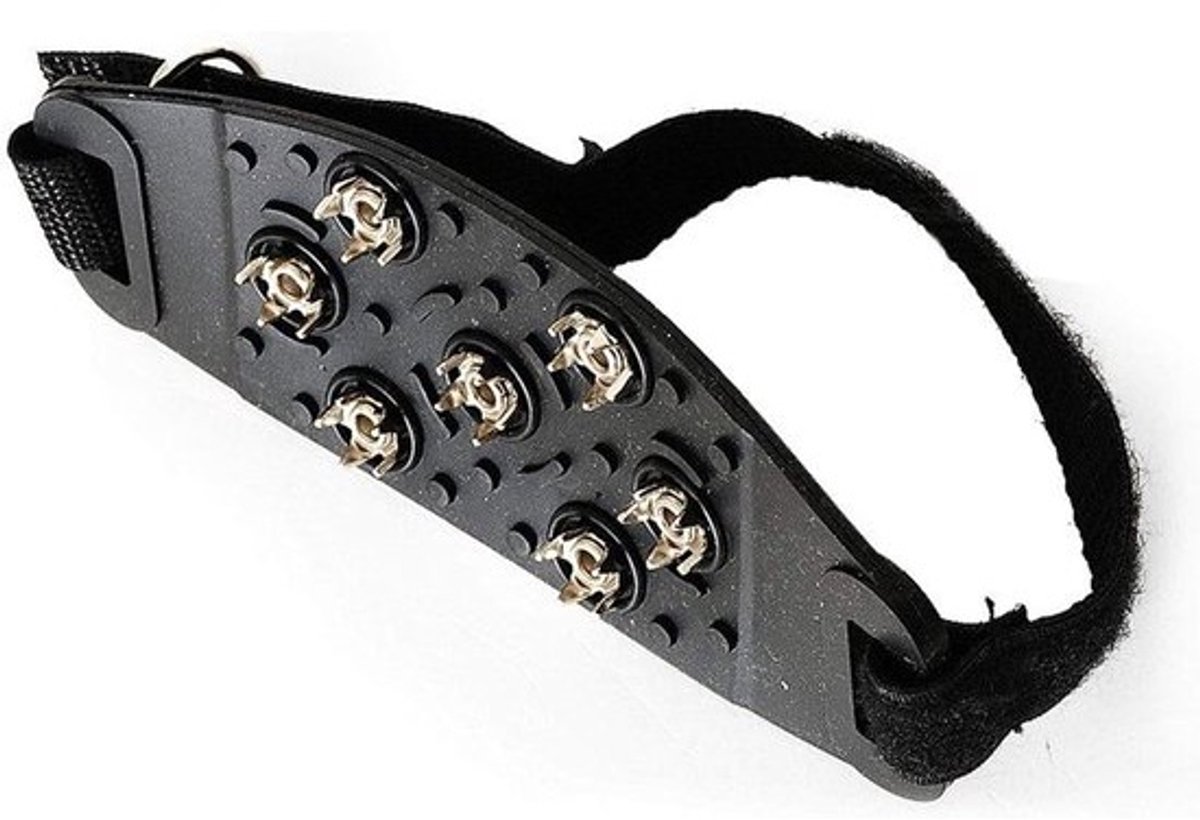 IJsklauw Schoen Spikes - IJsklimmen Krampons - Veilig Lopen Buiten - Universele Pasvorm - One Size - Zwart