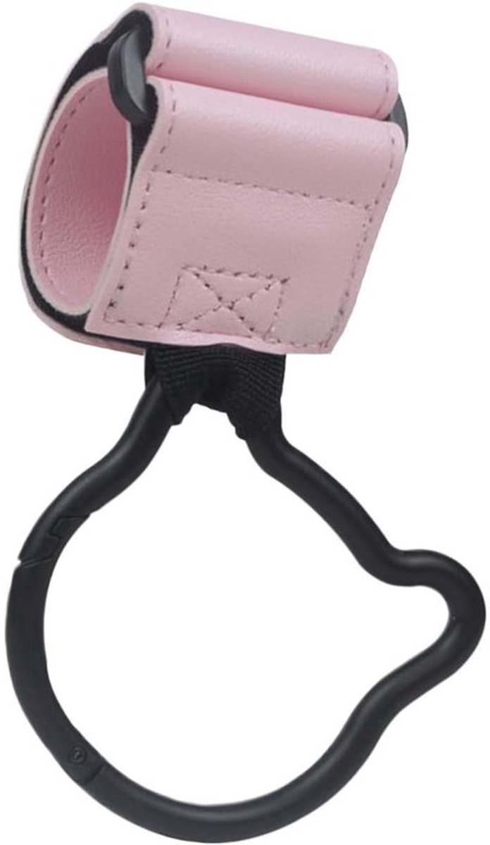 Kinderwagen Haken - Wandelwagen Clips - Tassen Ophangen - Stevige Zinklegering - 18x12x2cm - Roze