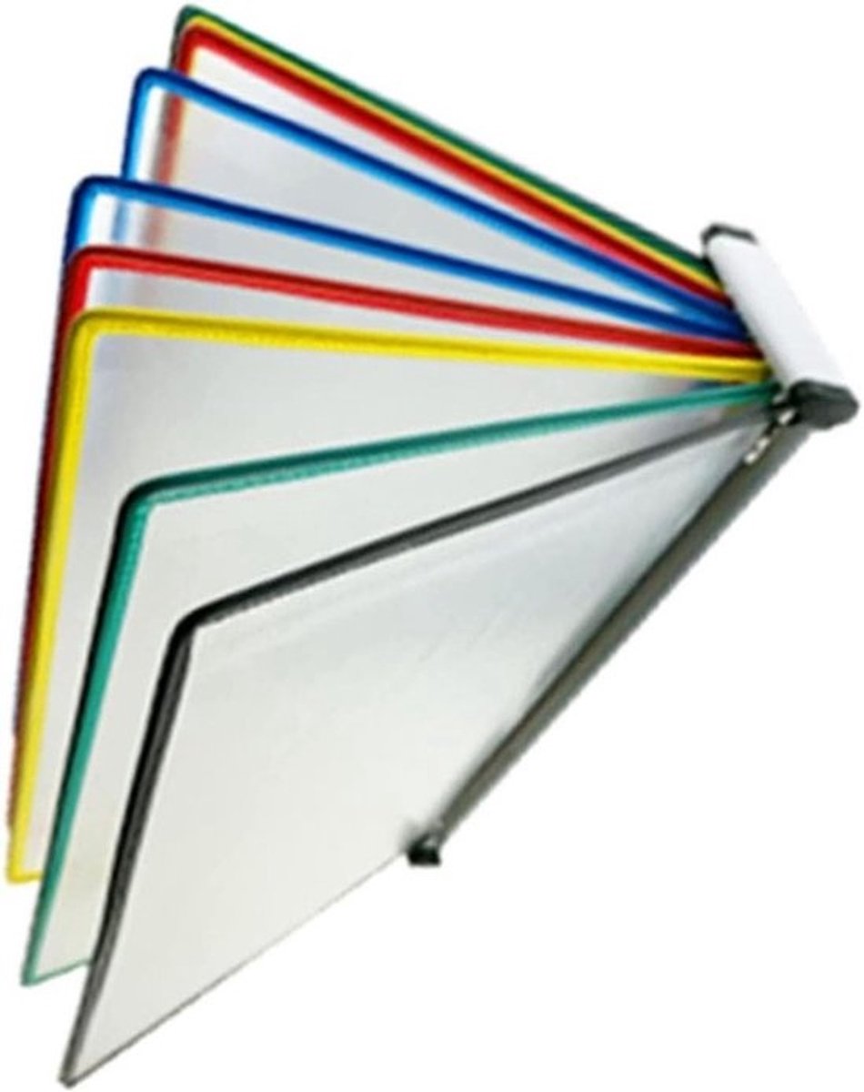 Kantoormappen Display Rek - Flip Folder - Documenten Opbergen - 10 Transparante Zakken - A4 Formaat - Zwart