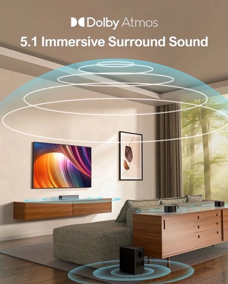 Soundbar - Soundbar voor TV - Luidsprekers - Luidsprekerkabels - Speaker - 3D Surround Soundbar - 87dB - 50Hz-20KHz - Zwart