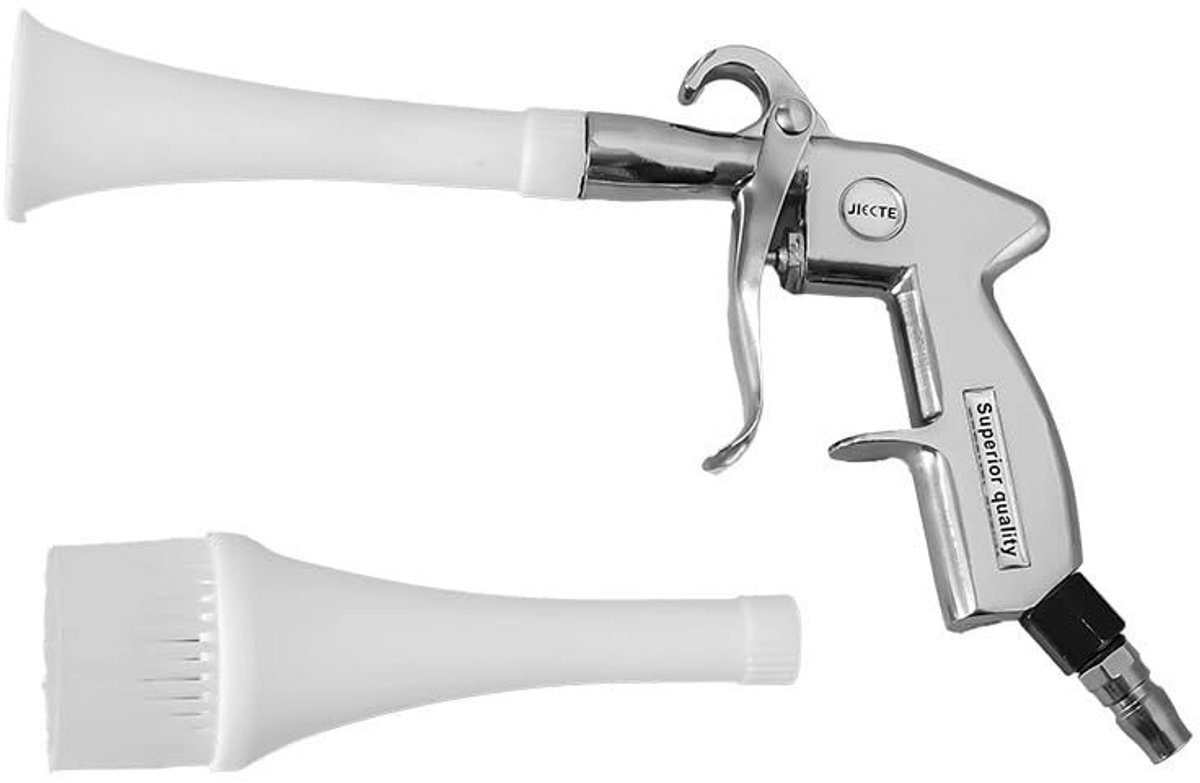 Hogedruk-blaaspistool - Persluchtreinigingspistool met borstel