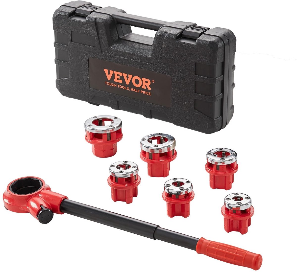 Tapset met 6-delige schroefdraadboor - 1/4 inch tot 1-1/4 inch
