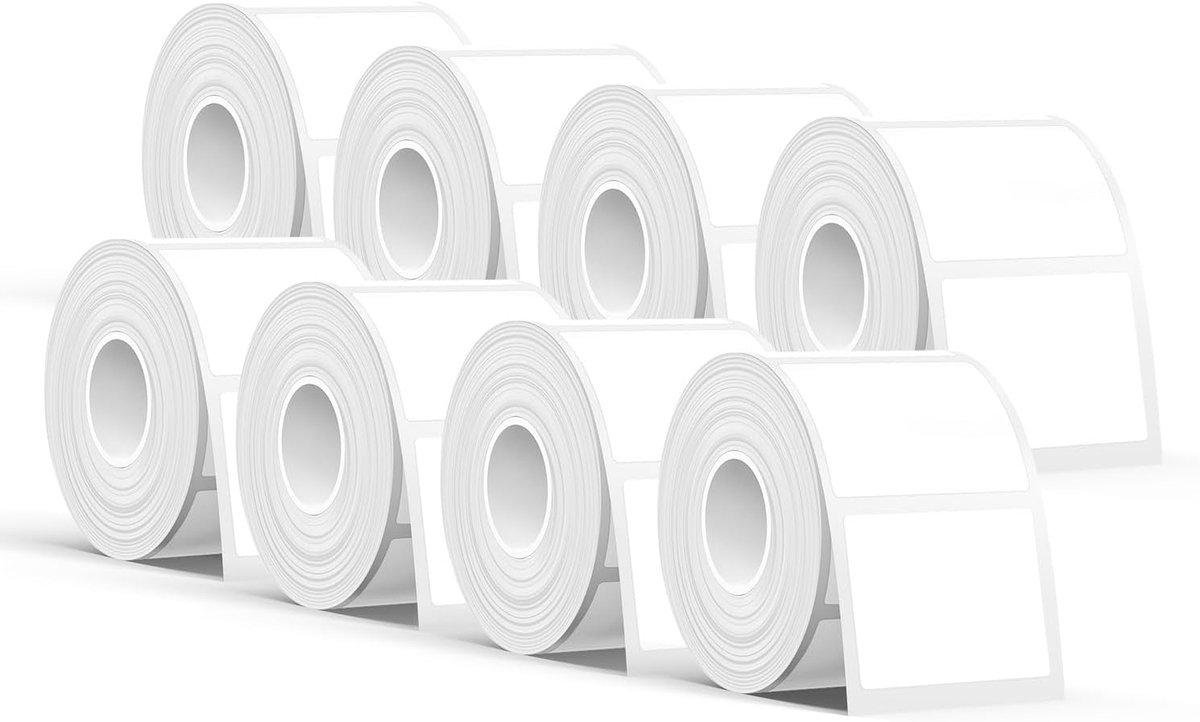 Etiketten voor labelprinter - 40 mm x 30 mm - 8 rollen - wit