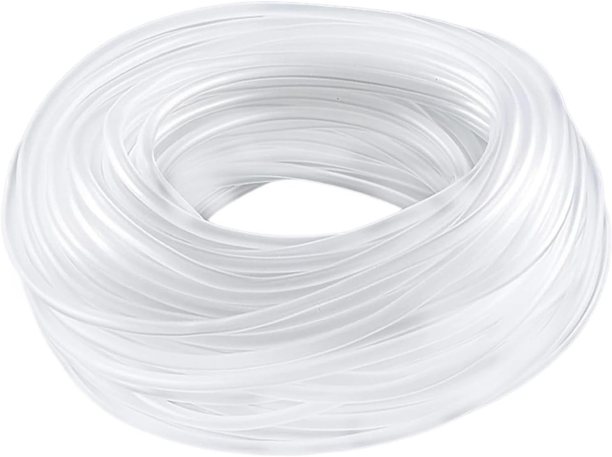 Flexibele PVC Slang voor Aquaria en Vijvers, 4 x 6 mm, Transparante Drukslang voor Beluchting en Ventilatie, 20 Meter Lang