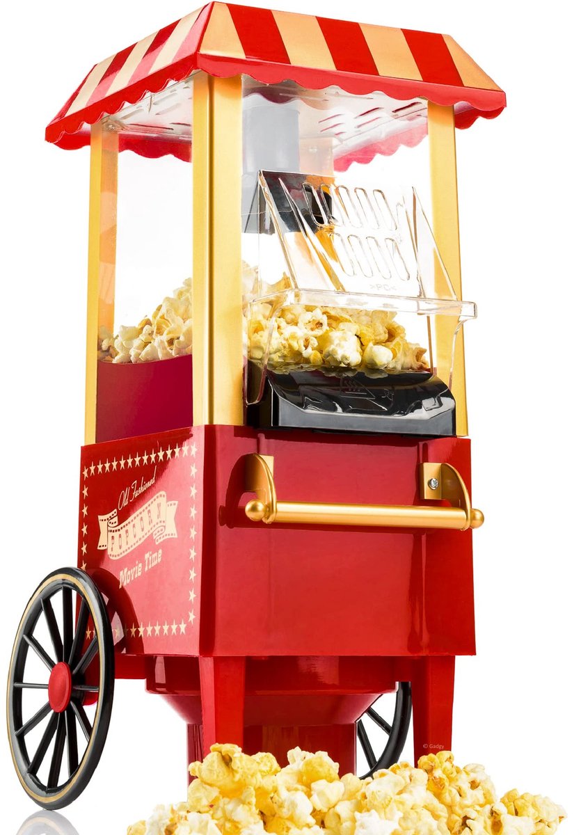 Popcornmachine - Olievrij - Retro Rood