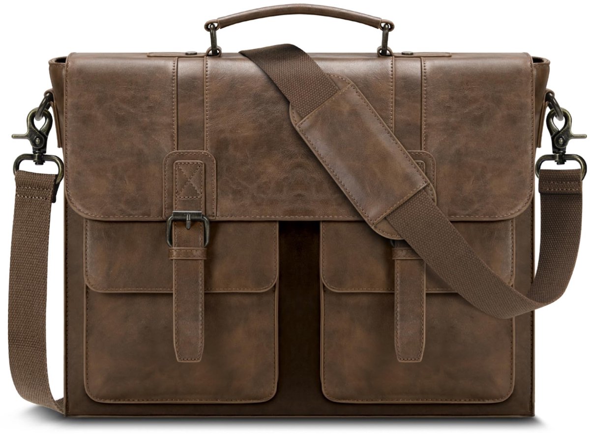 Messenger Bag voor mannen - Leer - 15.6 inch