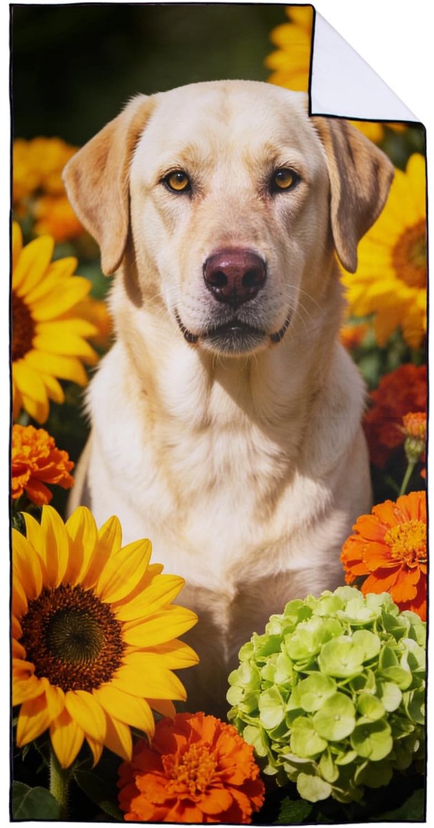 Microfiber Strandhanddoek - Sneldrogend en Compact - Labrador Retriever