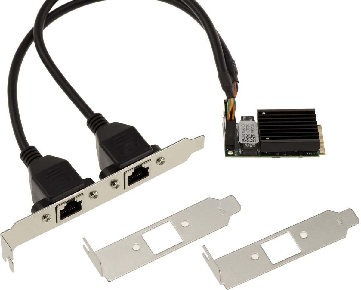 Mini PCIe Ethernet Adapter - 2 LAN Poorten Gigabit RJ45