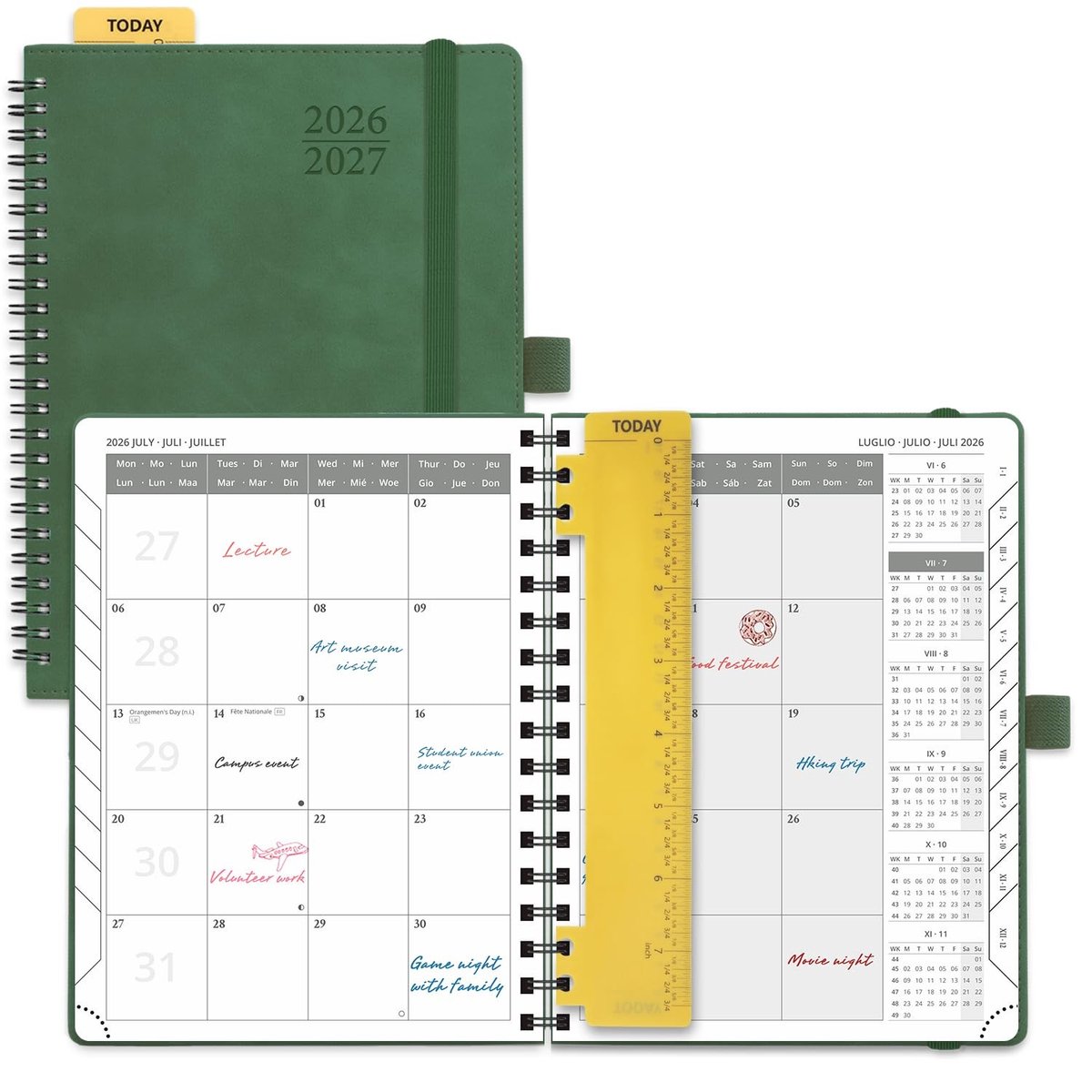 Agenda Monthly Planner 2026-2027 - 2 pagina's per maand