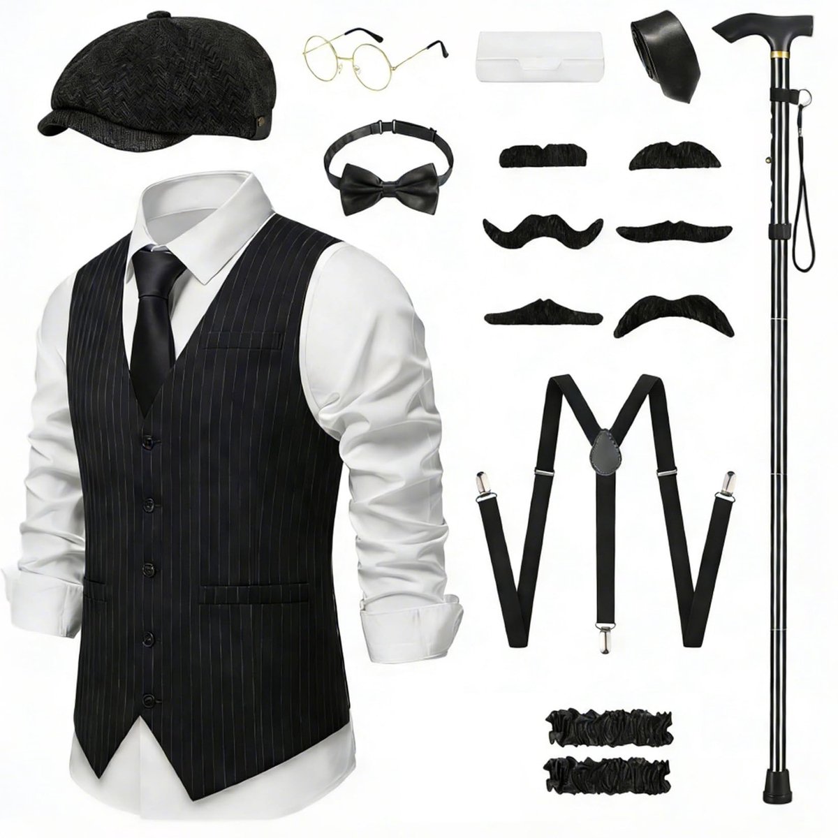 Kostuum voor mannen - 1920s stijl - Zwart