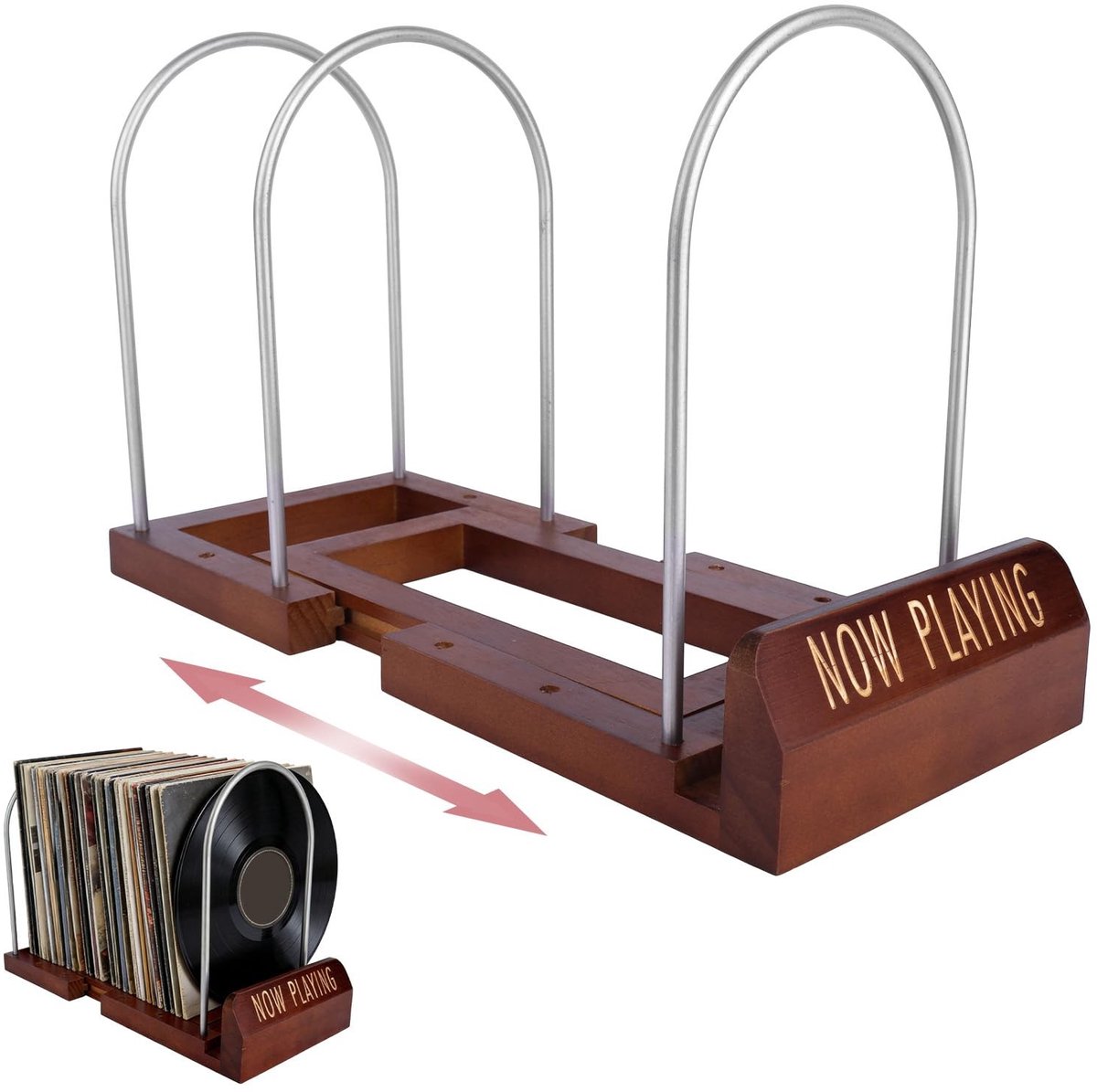 Uitbreidbare Vinyl Record Opslag - Voor 30-70 LP's