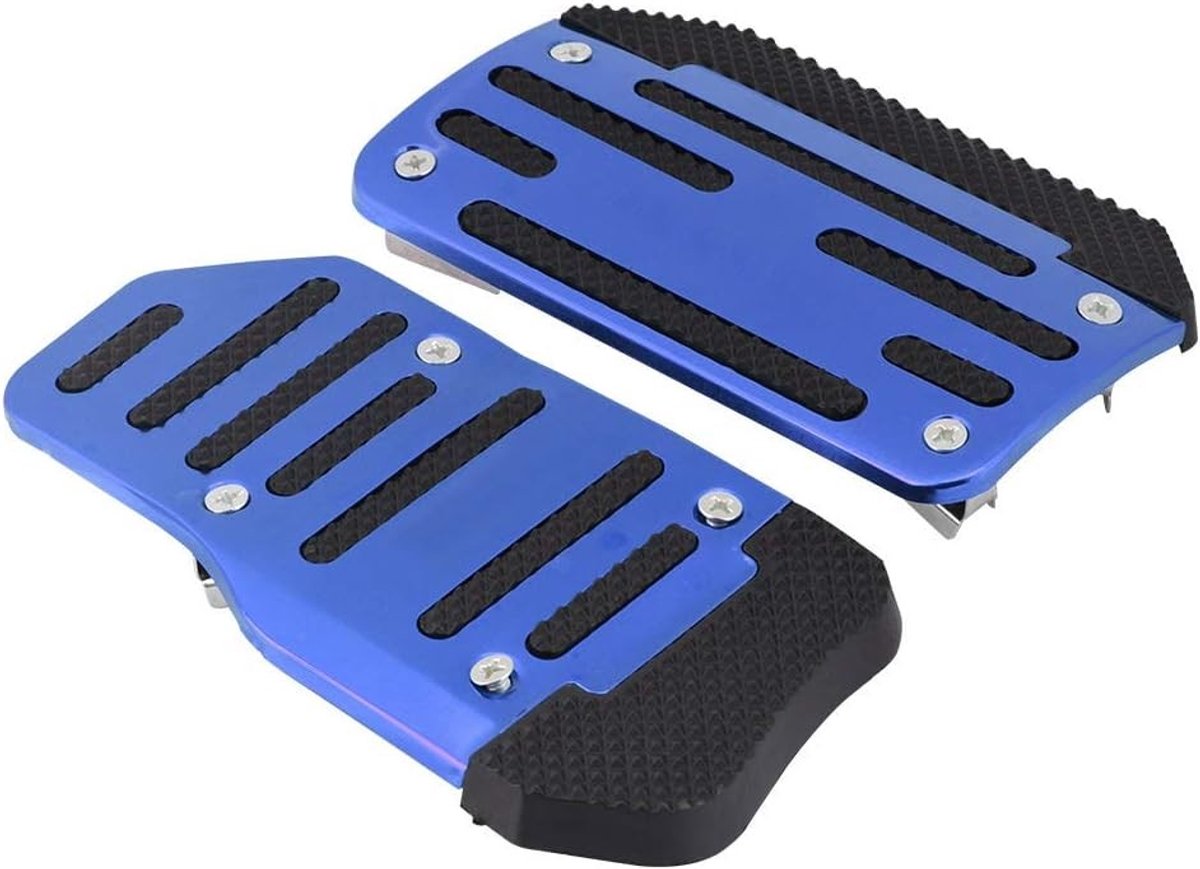 Universele antislip pedaalafdekking voor auto, 3 stuks, geschikt voor gas, rem en koppeling, blauw en duurzaam