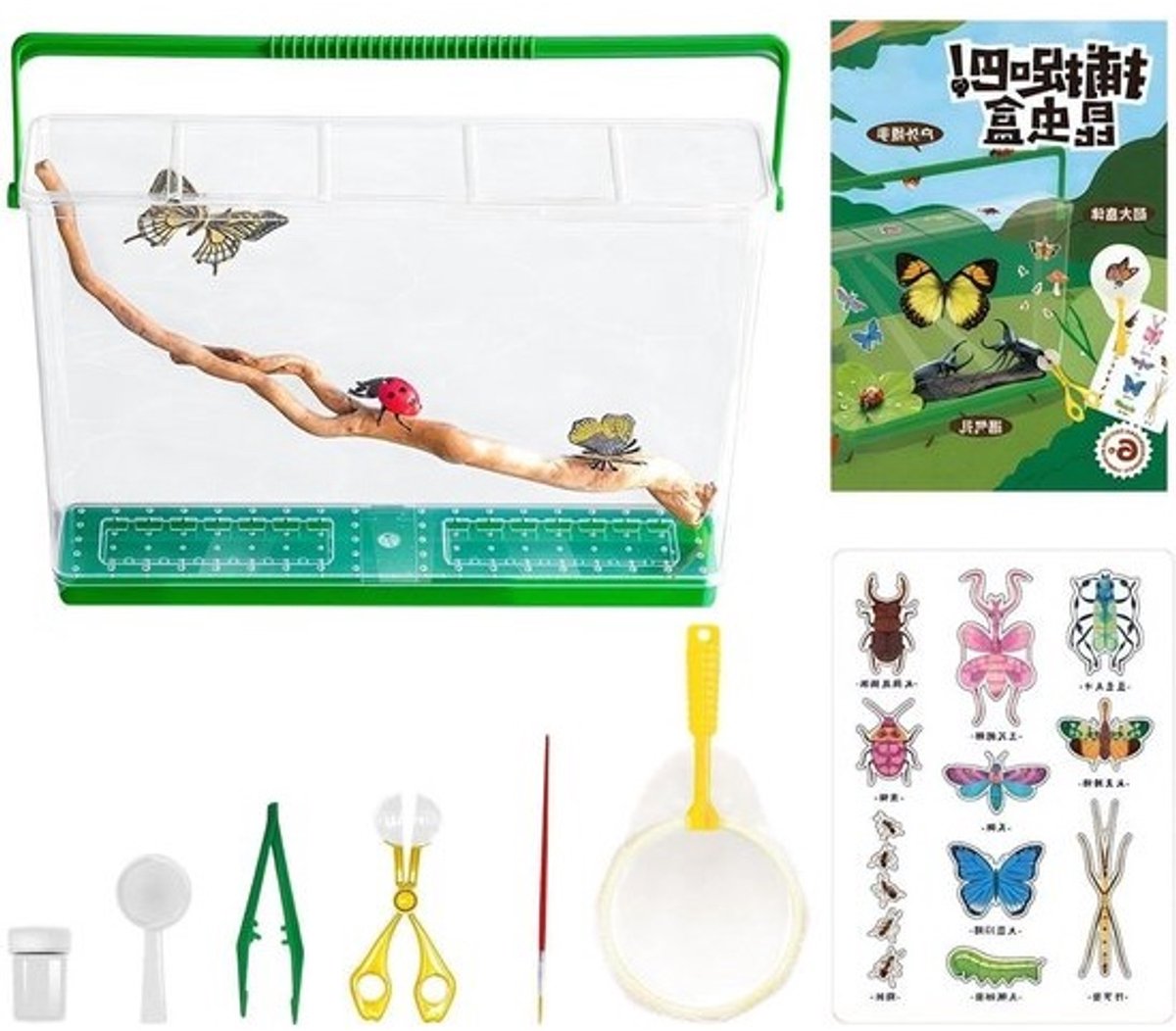 Kinder Avontuur Kit - Natuur Ontdekkingsset - Buiten Spelen - Met Netzak - 29x216x53cm - Groen