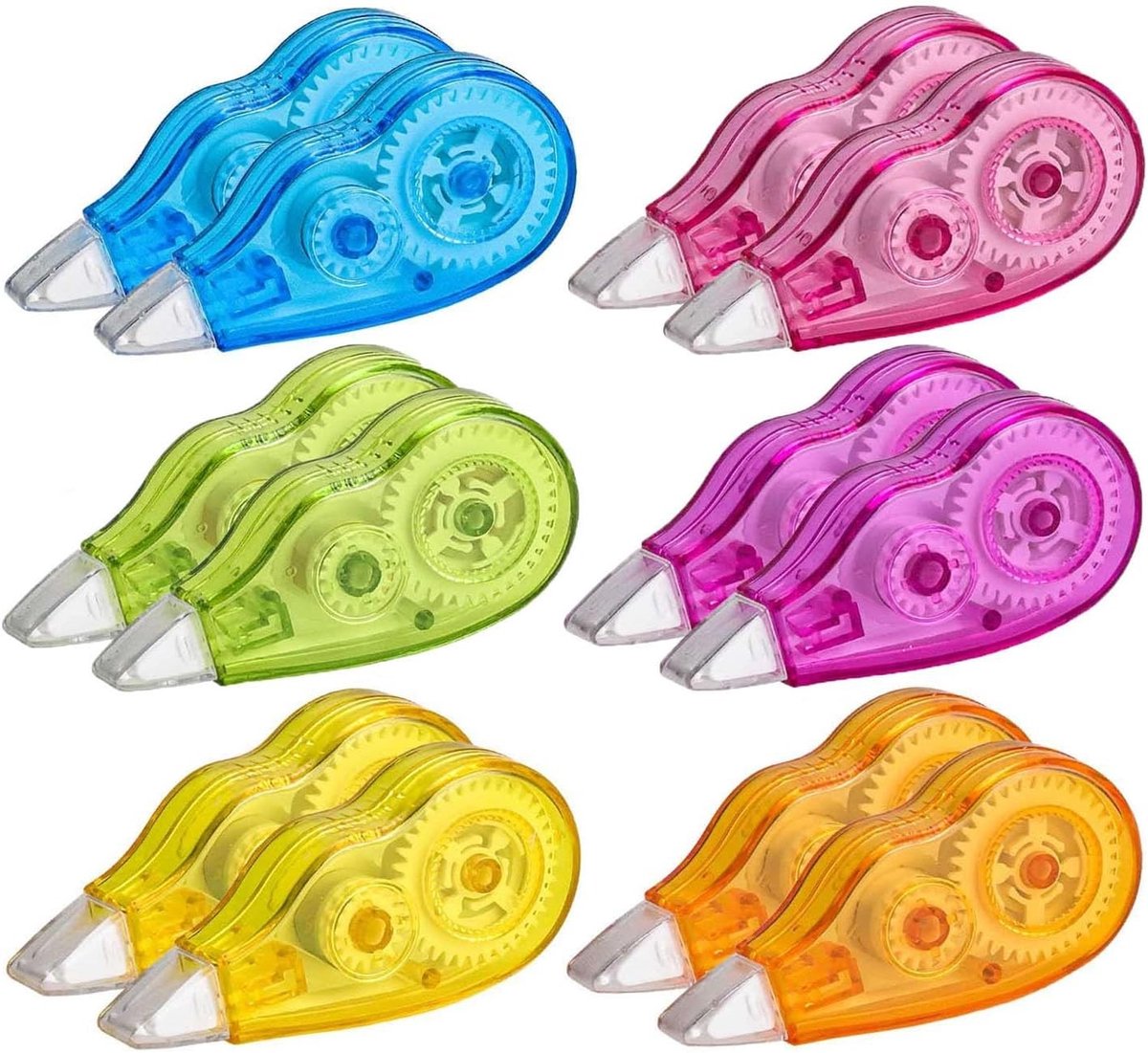 Correctietape Mini, Set van 12 Stuks voor Studenten - Ideaal voor School, Knutselen en Foto's, Perfect voor Kaarten en Kranten