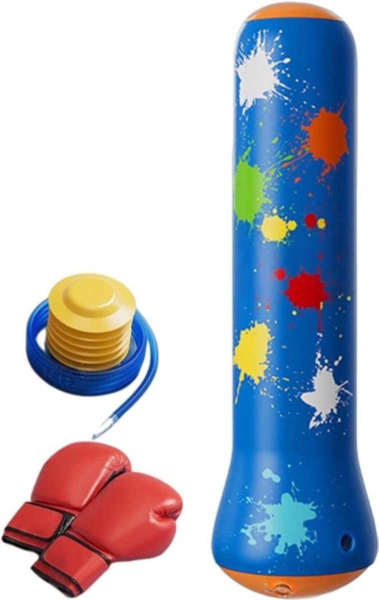 Opblaasbare Bokszak - Kinder Bokszak Karate - Lichaamscoördinatie Training - Herstelt Vorm Direct - 120 cm Hoog - Kostuum