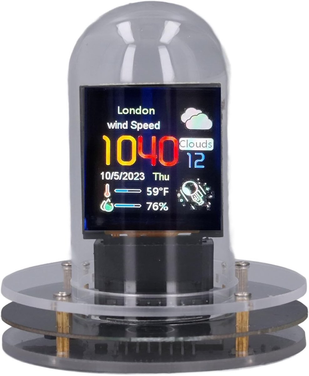 Retro Nixie Tube Klok met RGB Verlichting en IPS LCD Scherm - Digitale Klok voor Thuisdecoratie, Makkelijk In te Stellen, Met Albumfunctie en 12/24 Uur Weergave
