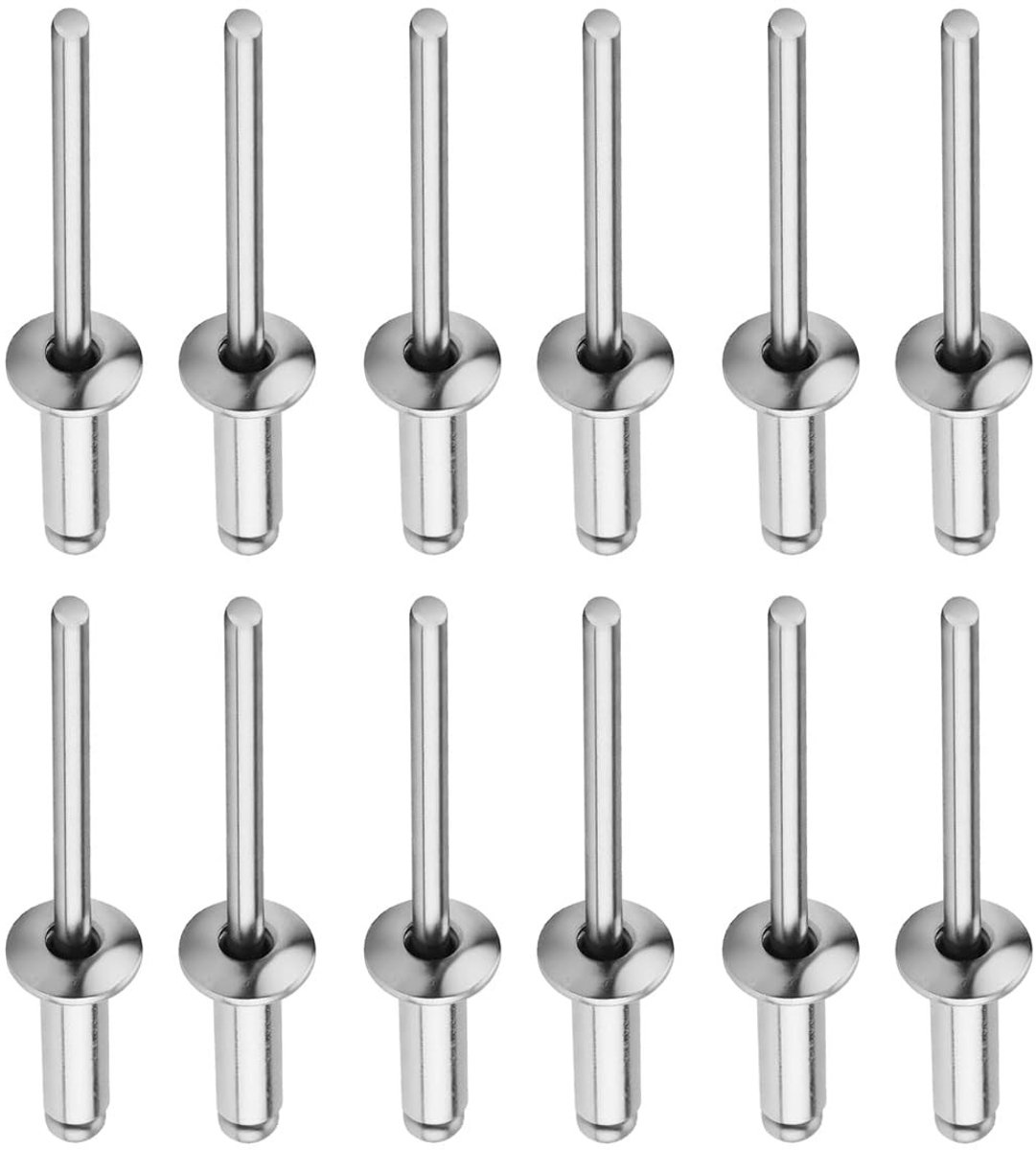 Roestvrijstalen blindklinknagels - 200 stuks 4 x 10 mm