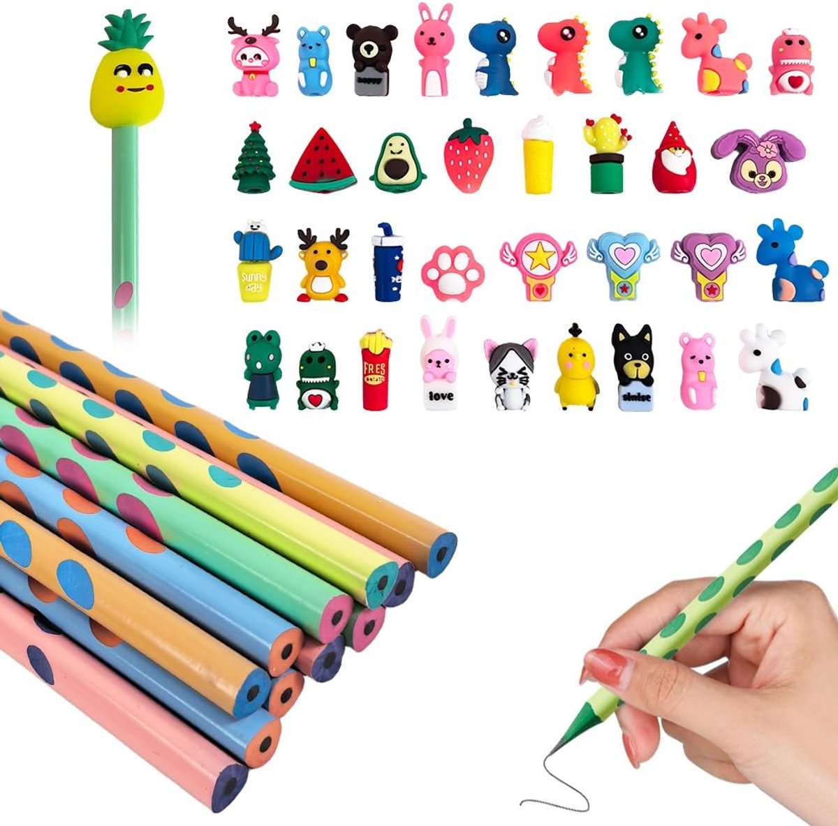 Set met Geboorde Potloden - Grafiet