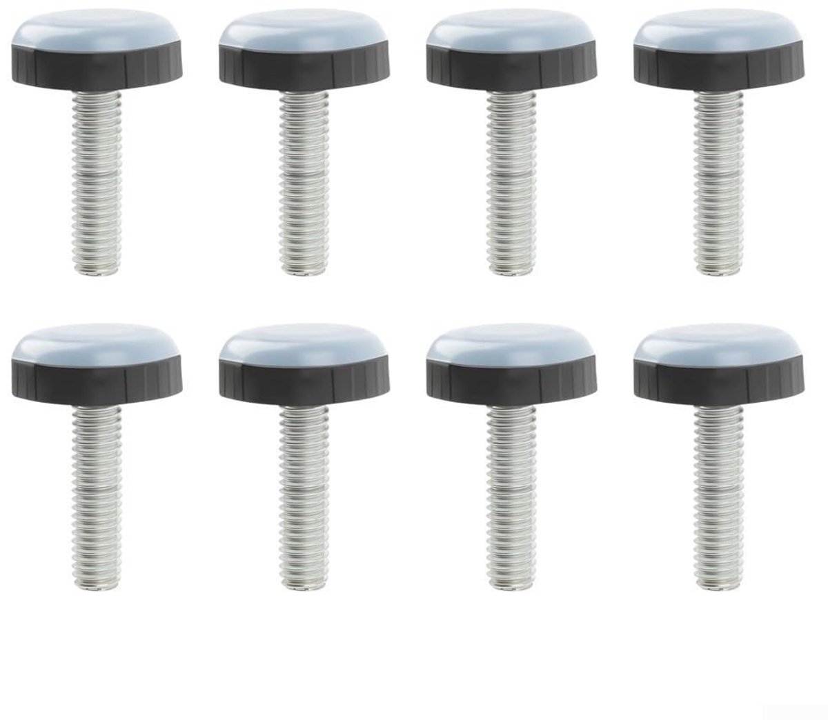 Meubelzweefvliegtuigen 8-pack - Staal en Rubber voor Vloerbescherming