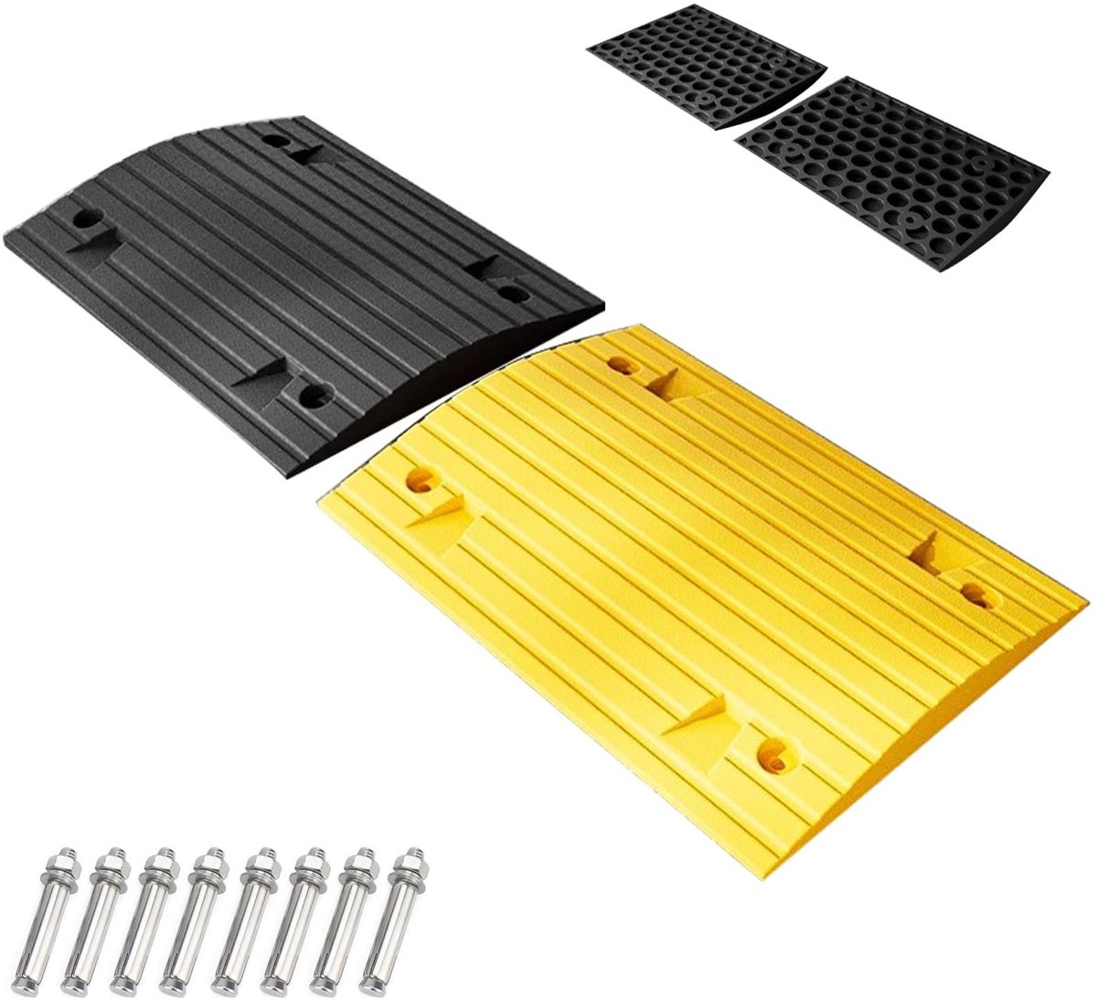 Set van 2 Snelheidsdrempels - Rubber 50x5 cm