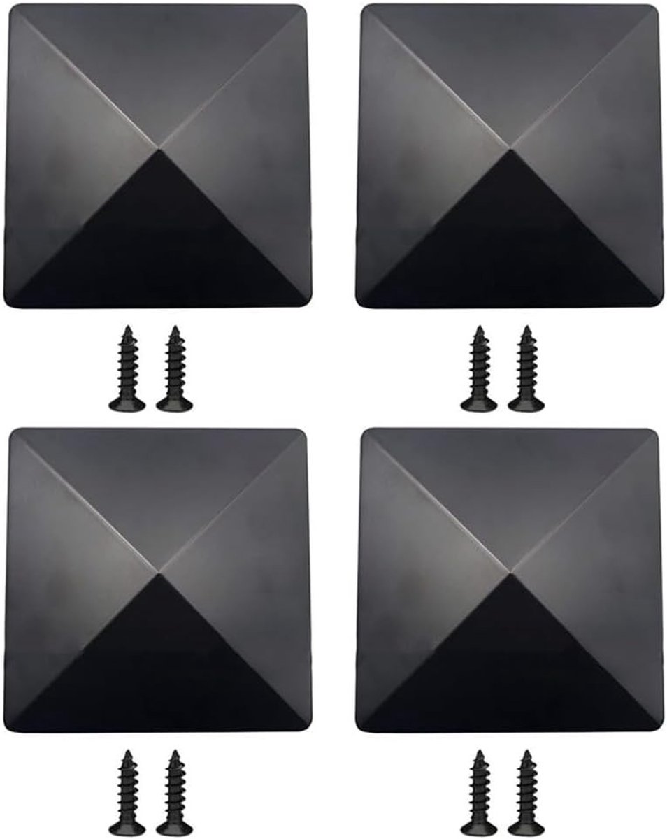 Weerbestendige 4x4 Inch Fence Post Caps van ABS Plastic voor Verbeterde Tuin Esthetiek (4 Stuks)