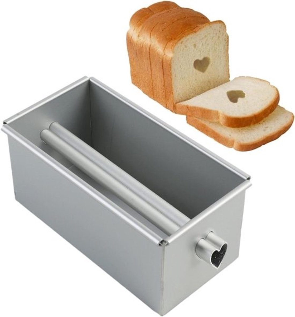 Brood Bakpan - Broodbakvorm Toast Box - Brood Bakken - Non-stick Aluminiumlegering - 1.2mm Wanddikte - Grijs