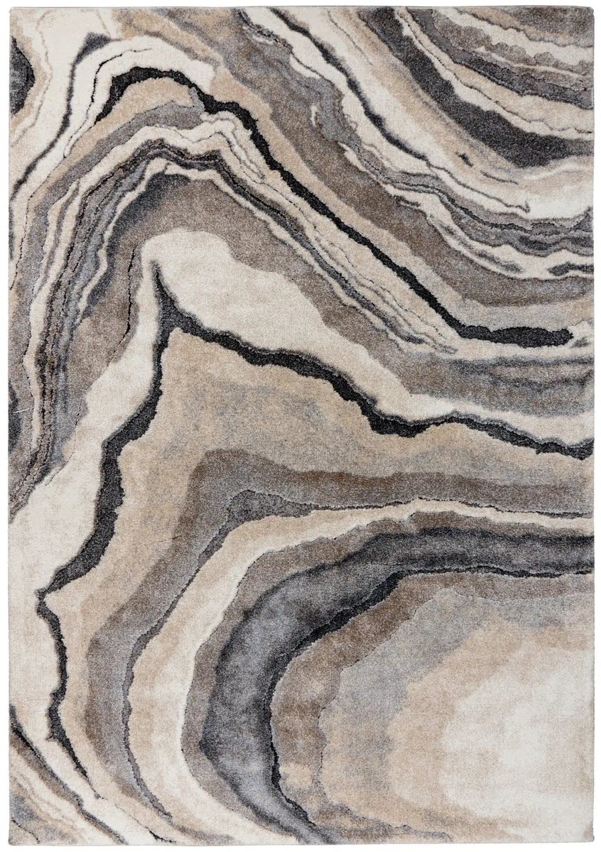 Dutch XXL Hoogpolig Vloerkleed | Tapijt | Firenze | Geoden | Grijs | 80x150 cm