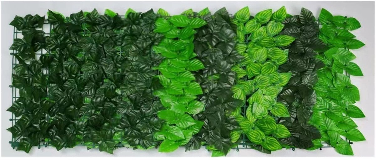 Kunstmatige Plant Hekpaneel - Faux Ivy Decoratie - 50 x 50 cm - Donkergroen