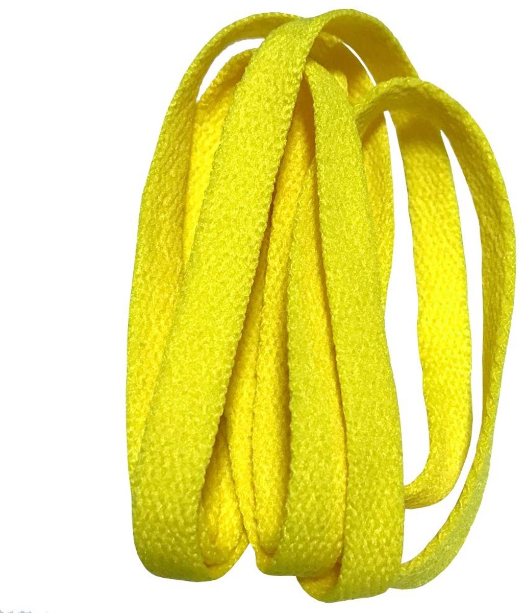 Platte Veters van Polyester - 60-220 cm - Geel