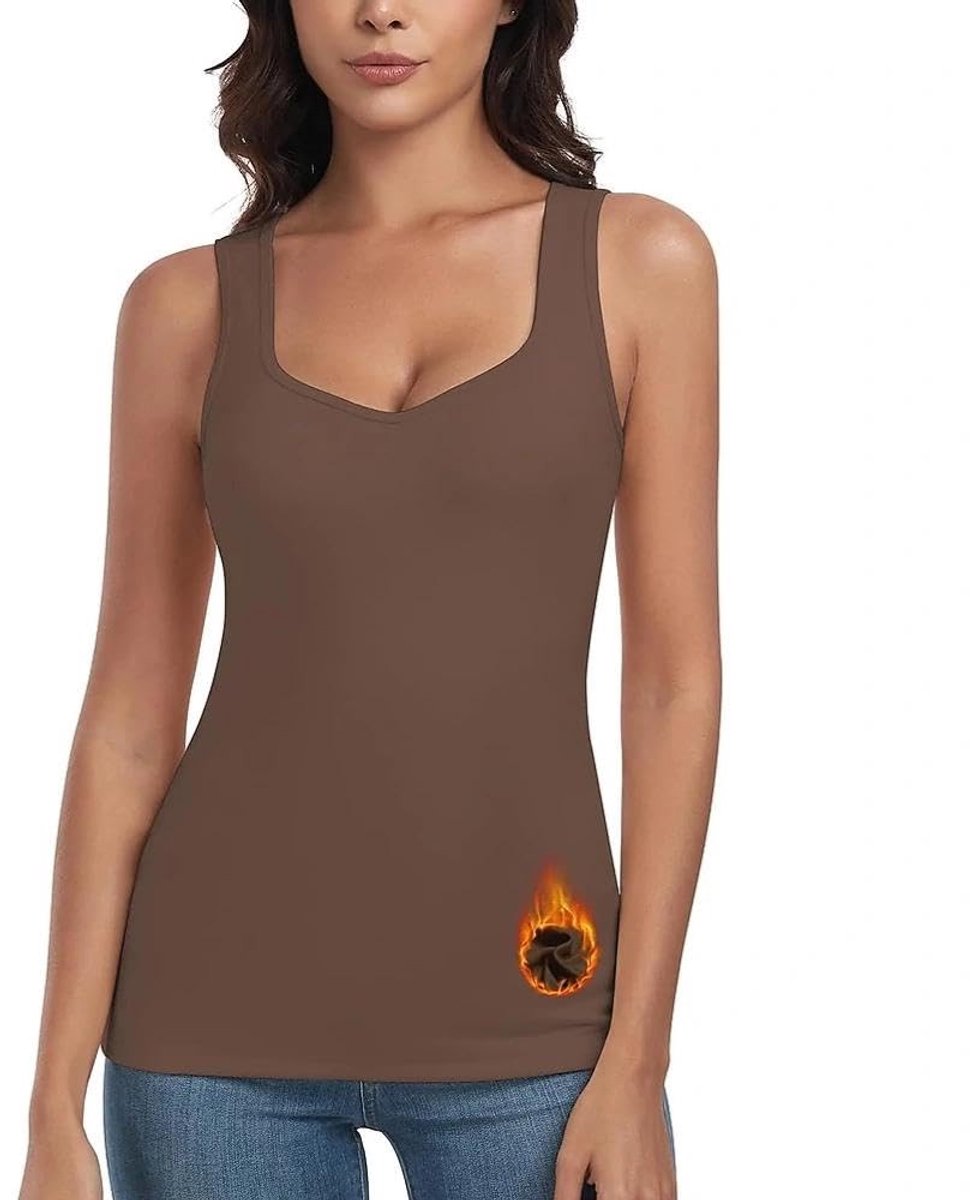 Dames Tanktop - Warm Vest voor dagelijks gebruik - Mocha