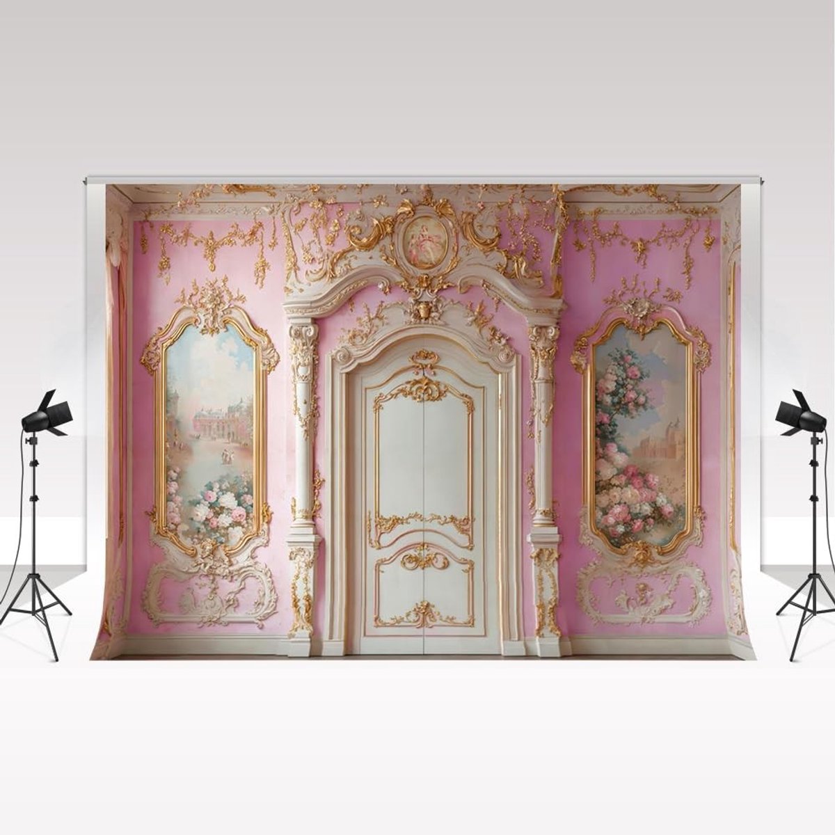Fotografie Achtergrond - Prinses Roze Retro 3 x 2 m