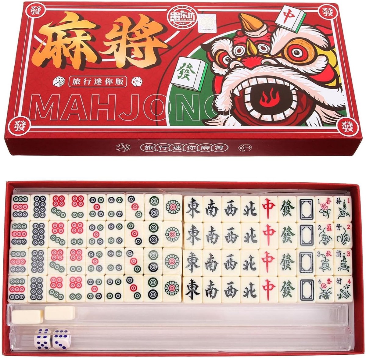 Mini Mahjong Spel voor 4 Spelers - Reisspel