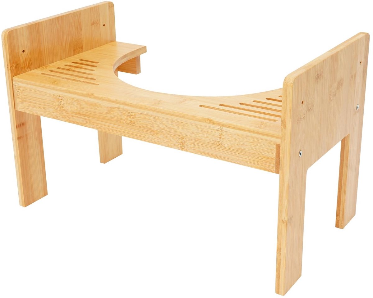 Bamboe Toiletkruk - Ergonomische Voetenbank met Ventilatiesleuven