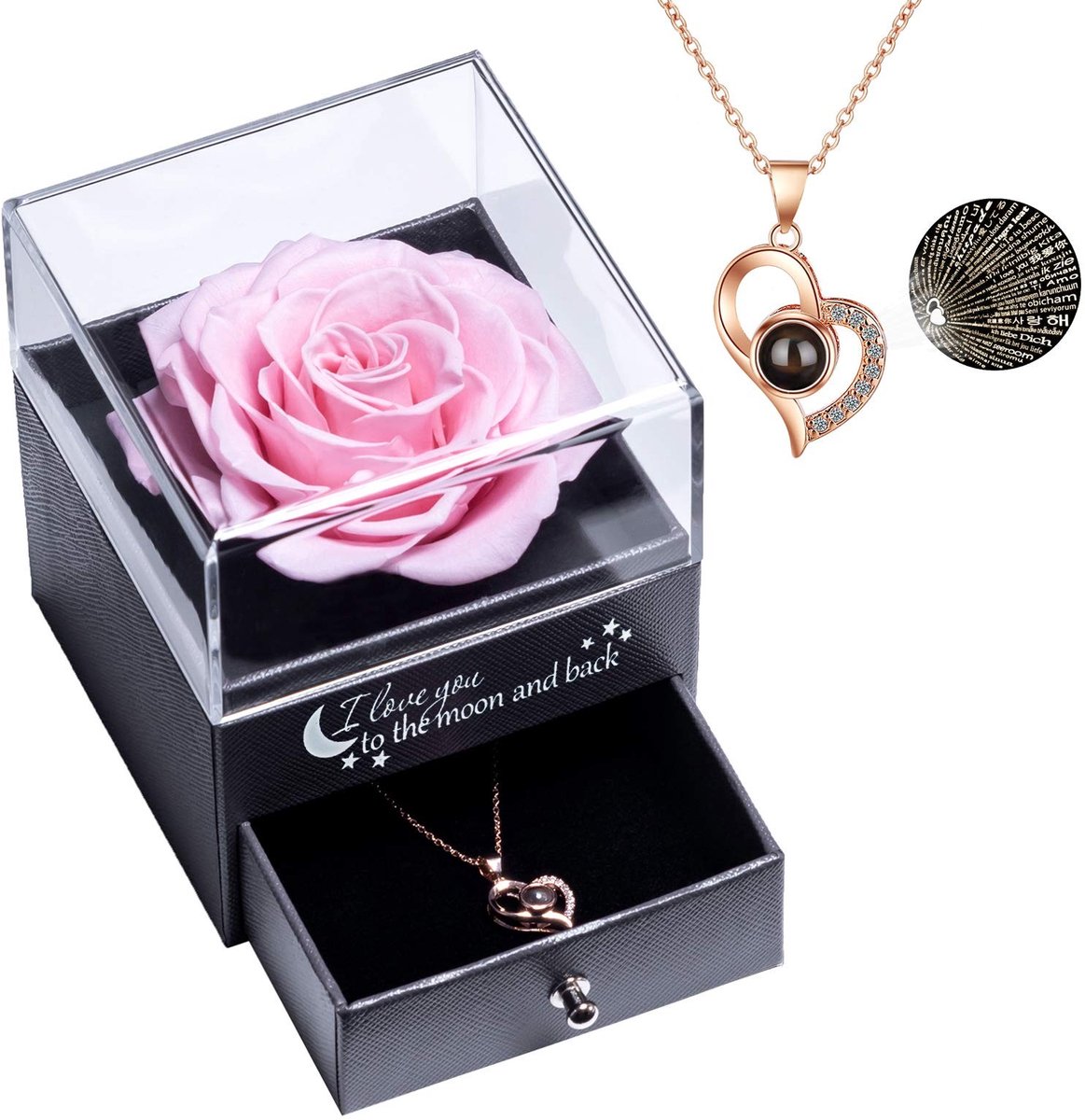 Eeuwige Roos met Dames Hanger - Geschenk voor Vrouwen - Verjaardag, Moederdag