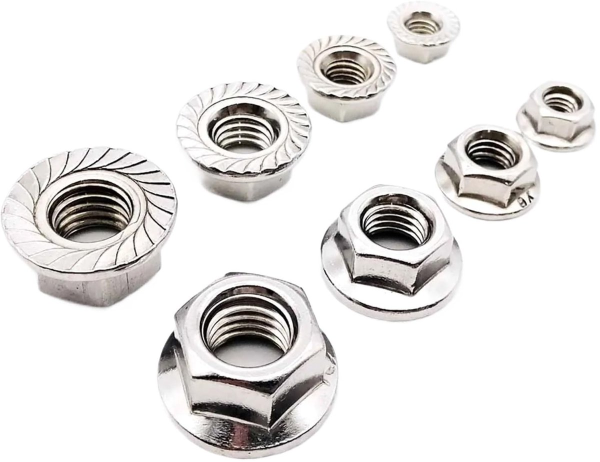 Metrische zeskantmoeren met borgmoer - 20 stuks M8
