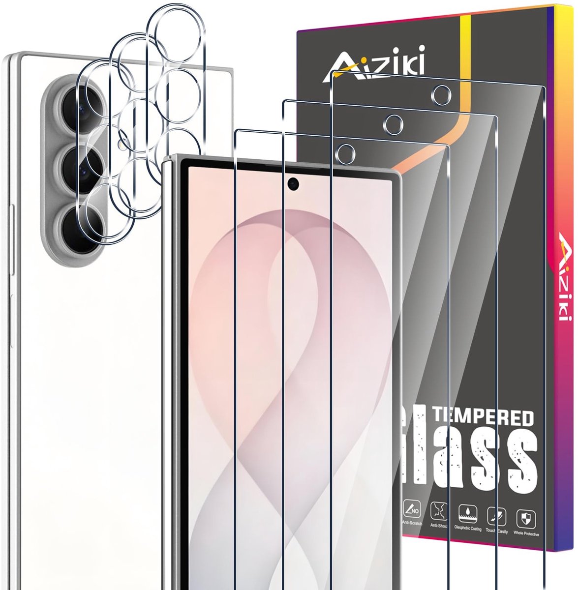 Geharde glas lensbeschermfolie - 3 stuks - Schokbestendig en krasvrij